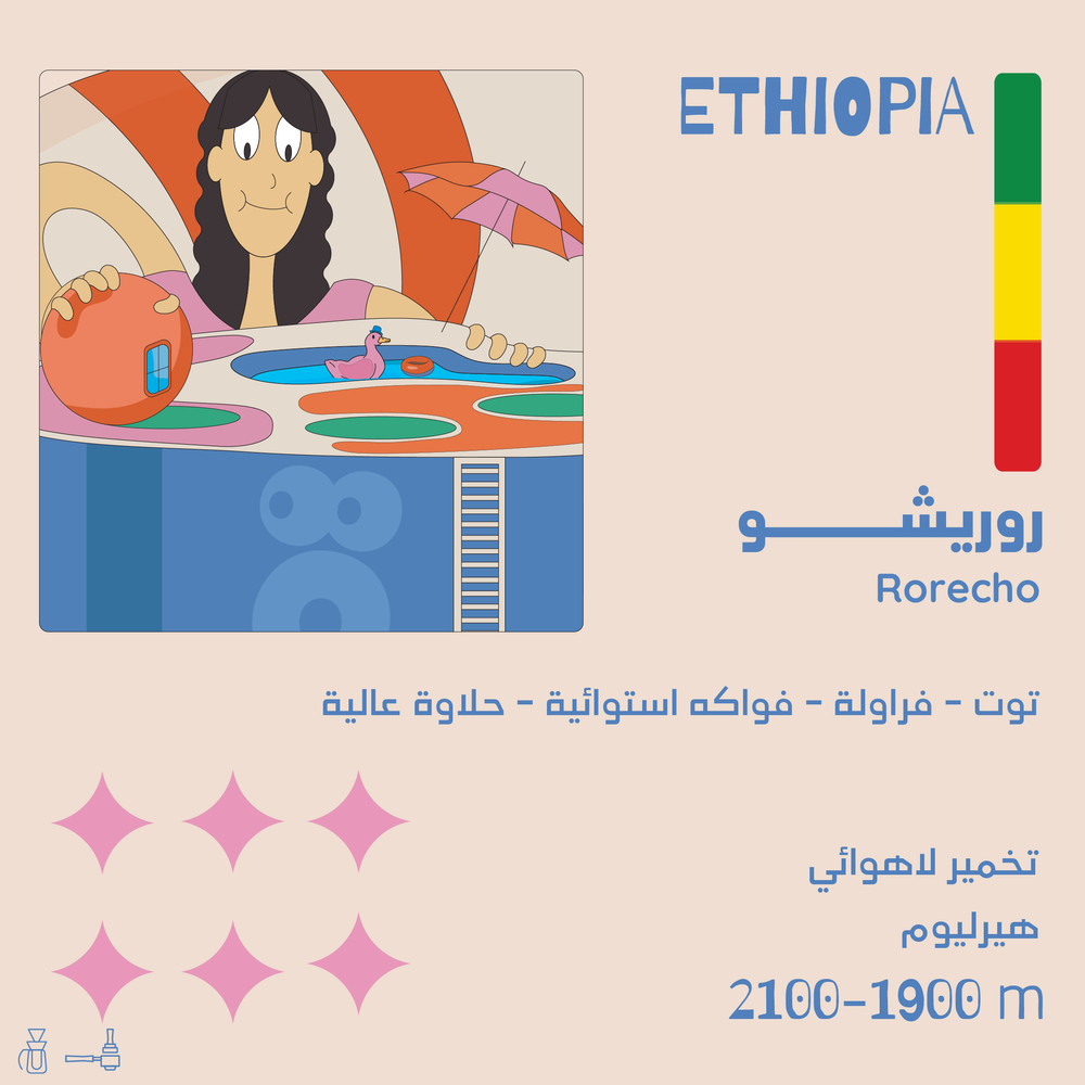 كيس قهوة أولالا روريشو لاهوائي إثيوبيا