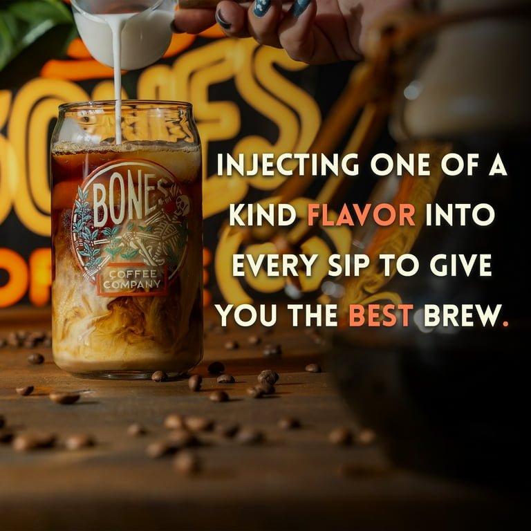 عبوة قهوة Bones Coffee بنكهة آيس كريم الكرز حبوب كاملة 340 جم