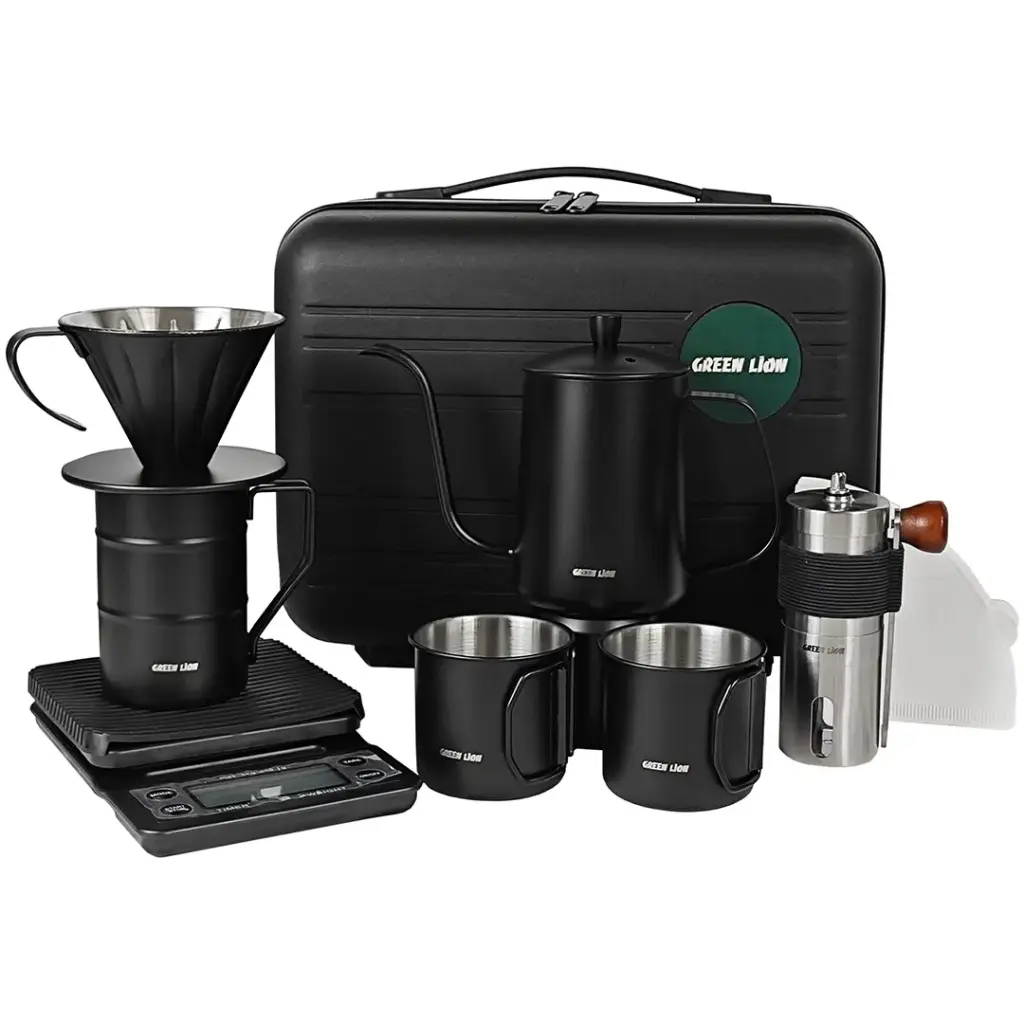 Green Lion V-60 Pro 7-in-1 Coffee Maker Set - Black