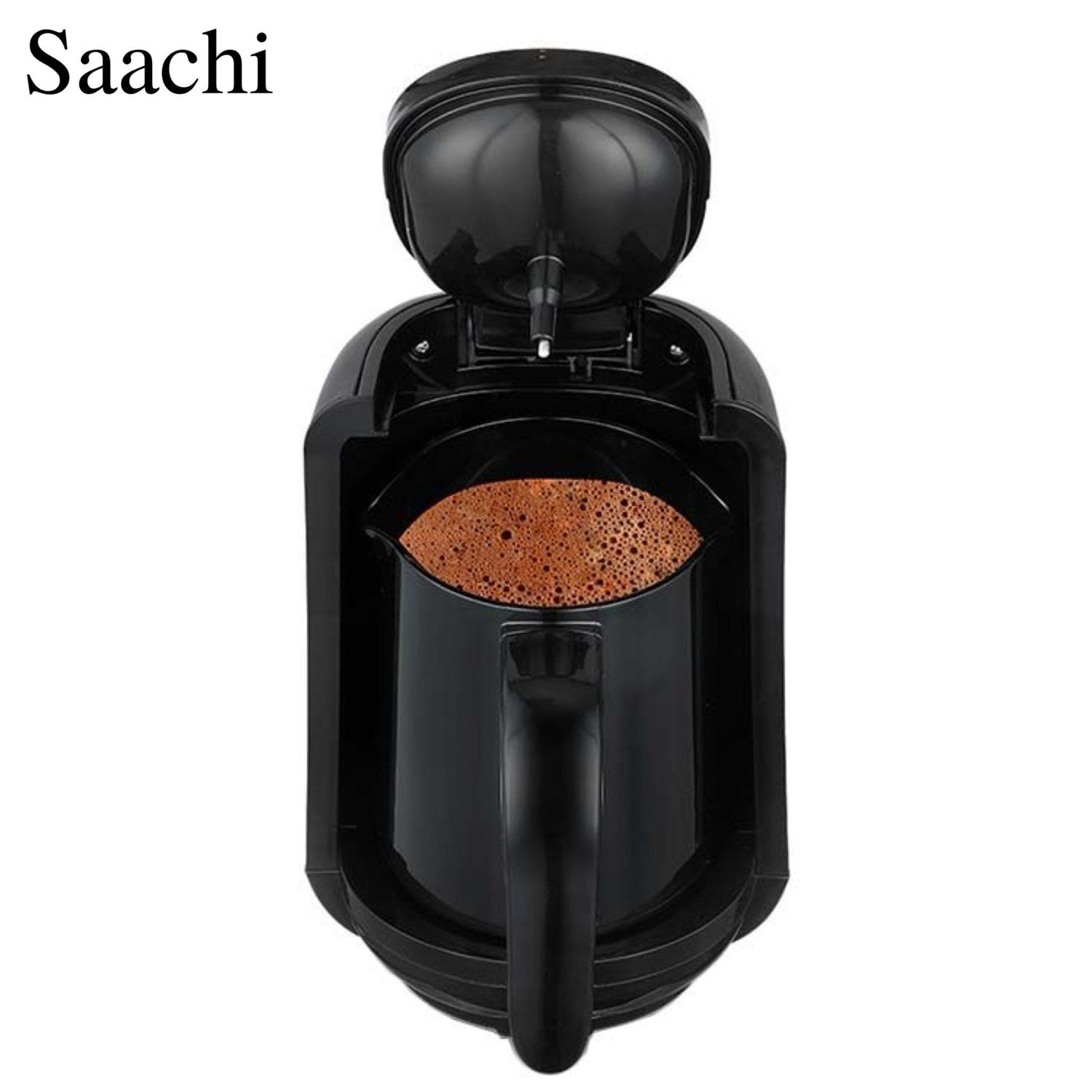 ماكينة صنع القهوة التركية السوداء من Saachi مع قرص تحكّم