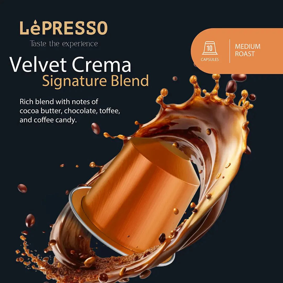 عبوة كبسولات قهوة Lepresso Smooth Crema الوردية الممزوجة