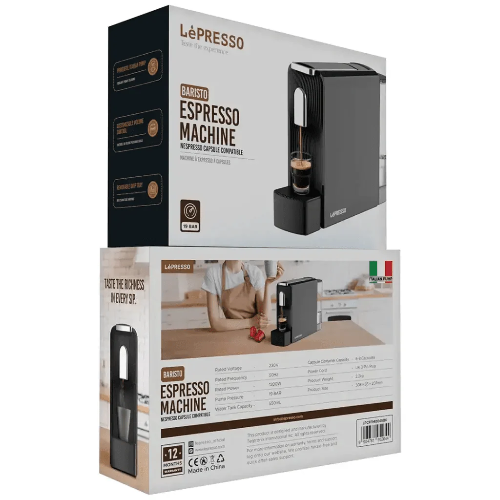 ماكينة الإسبريسو Baristo من Lepresso المتوافقة مع كبسولات Nespresso