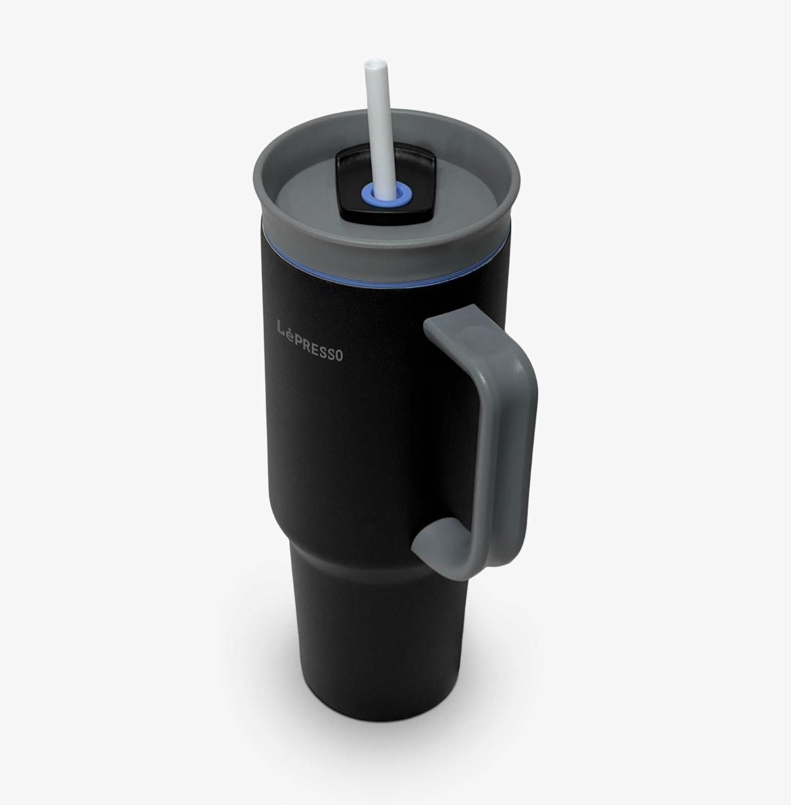 كوب LePresso معزول 1200 مل بجدار مزدوج مع مقبض وشفاط