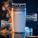 كوب LePresso QuirkSip المعزول 360 مل عزل مزدوج الجدار