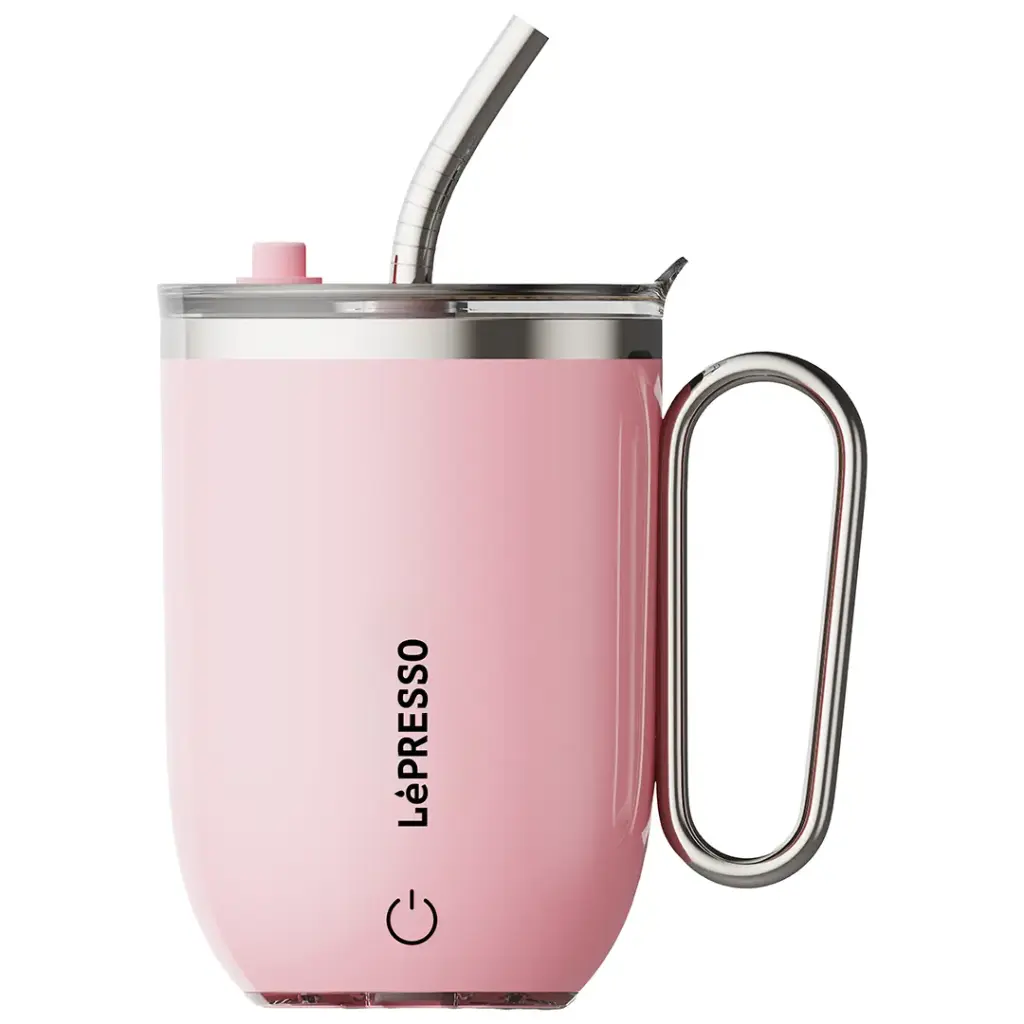 LePresso Sip Spin Auto Stirring 420ml Mug -  {LPCFFASM0073WH}