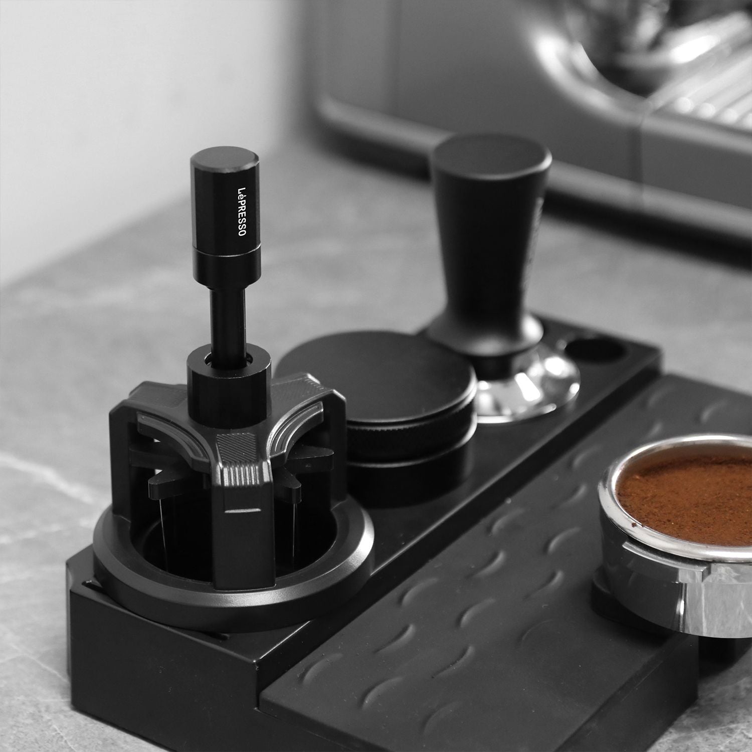 أداة توزيع القهوة WDT من LePresso لبورتافلتر 58 مم بإبر ستانلس ستيل