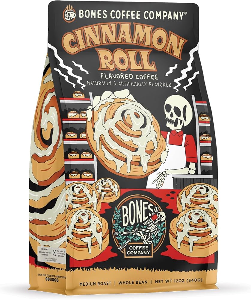 كيس قهوة سينامون رول من Bones Coffee بوزن 340 جم