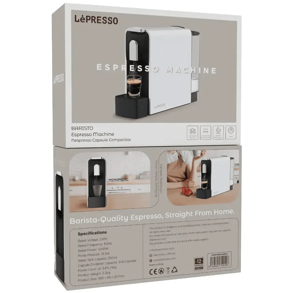 ماكينة الإسبريسو Baristo من Lepresso المتوافقة مع كبسولات Nespresso