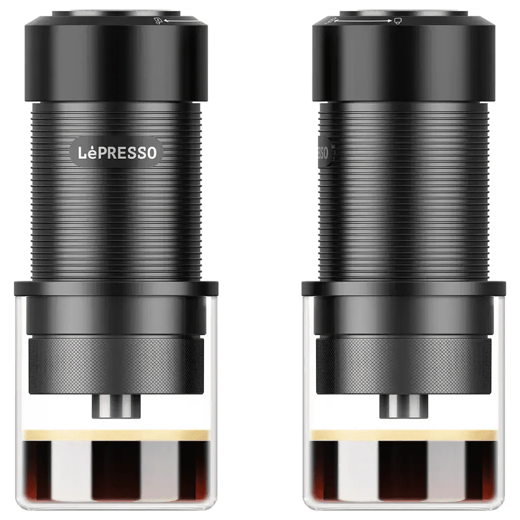 ماكينة إسبريسو يدوية بالضغط من LePresso من الفولاذ المقاوم للصدأ