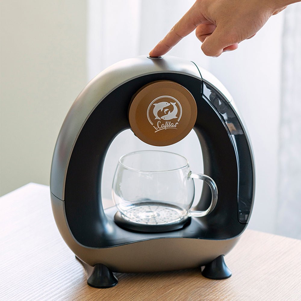 ماكينة قهوة محمولة iCafilas Mini Q مدمجة لصنع الأمريكانو