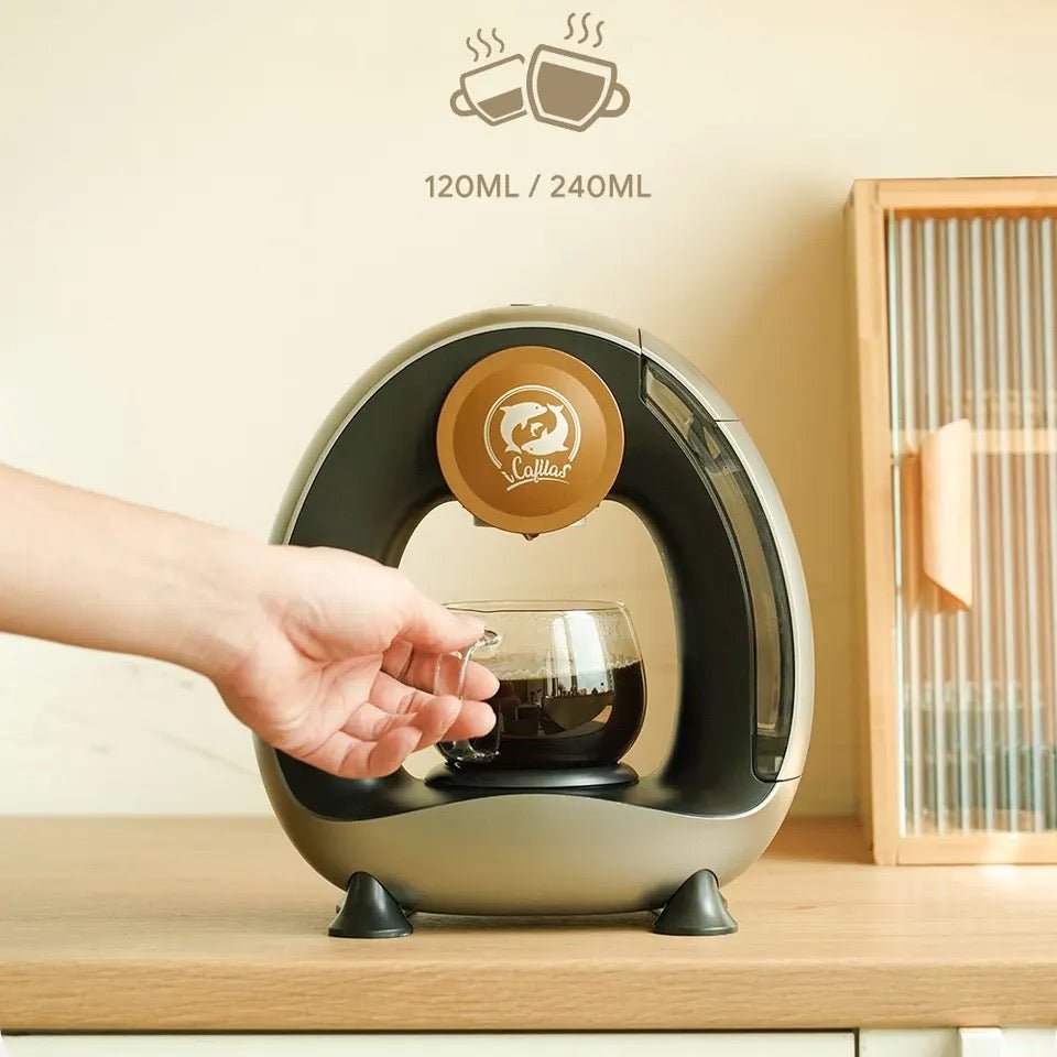 ماكينة قهوة محمولة iCafilas Mini Q مدمجة لصنع الأمريكانو