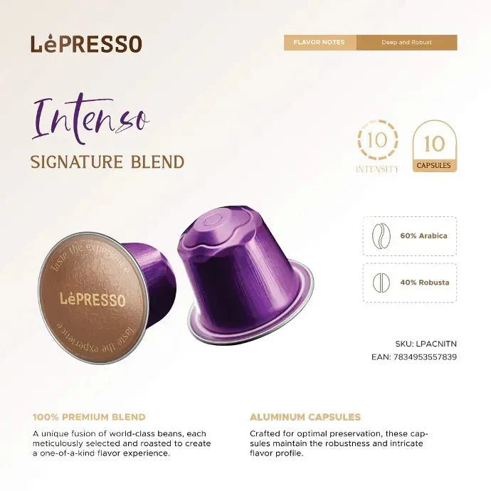 علبة كبسولات ألمنيوم Lepresso المزيج الممزوج 10 كبسولات