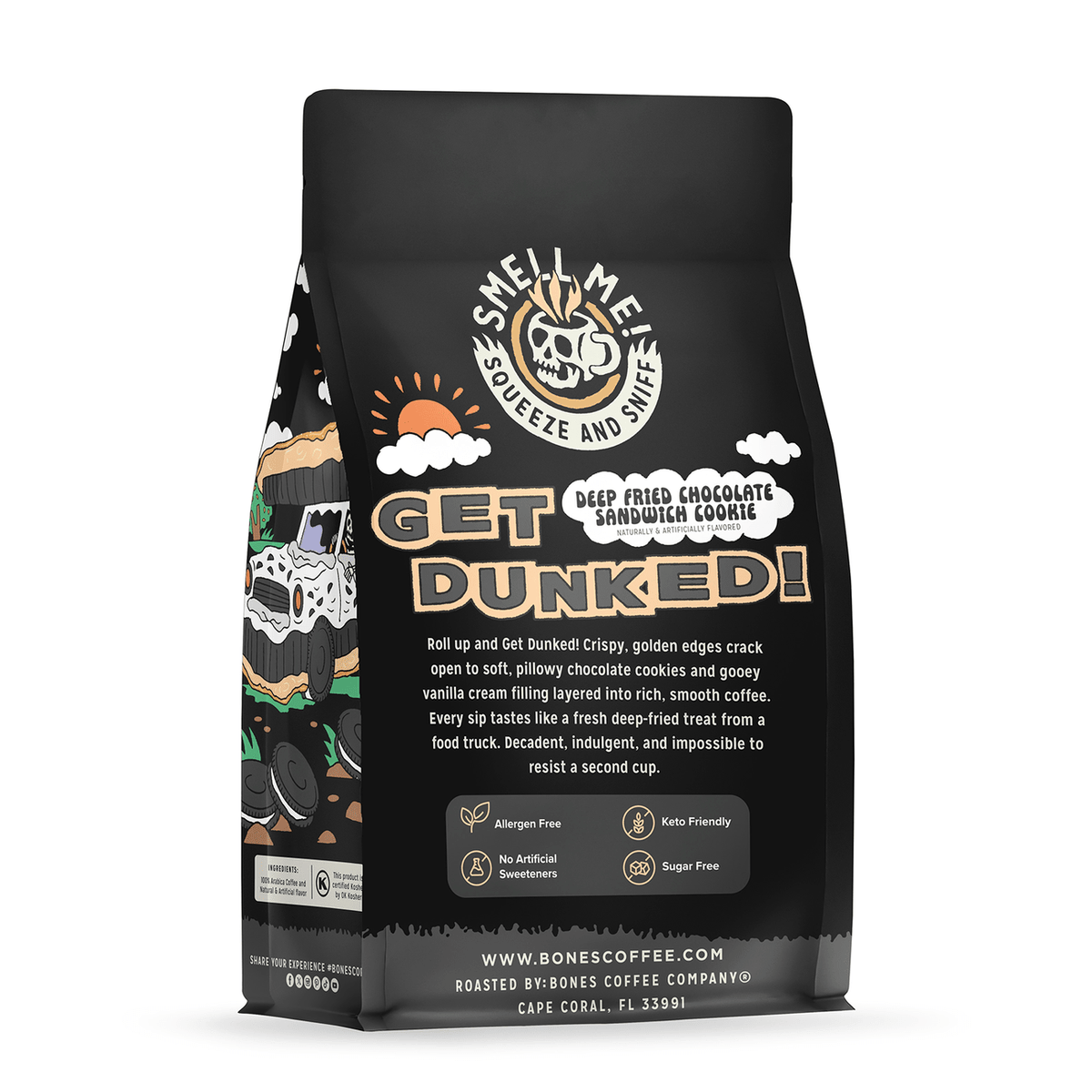 عبوة قهوة Bones Coffee Get Dunked مطحونة 340 جم بنكهة بسكويت الشوكولاتة