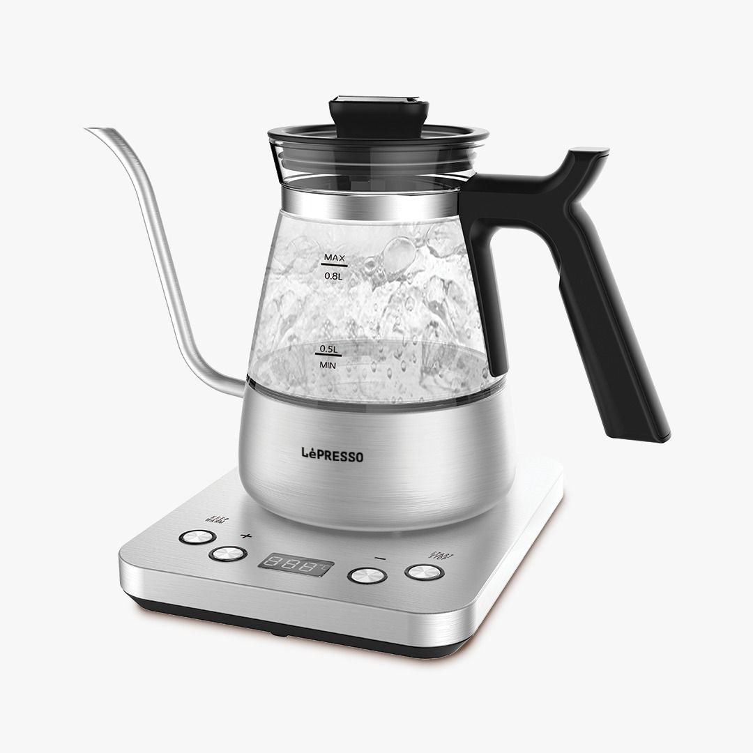 غلاية LePresso BrewWave Gooseneck الكهربائية بفوهة رفيعة وشاشة رقمية