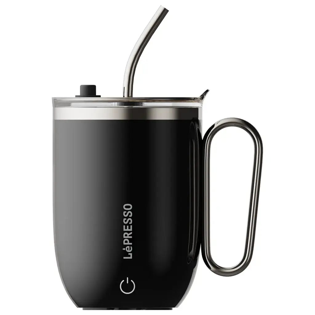 LePresso Sip Spin Auto Stirring 420ml Mug -  {LPCFFASM0073WH}