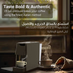 ماكينة قهوة الكبسولات LePresso باللون الأسود بإخراج تلقائي للكبسولات