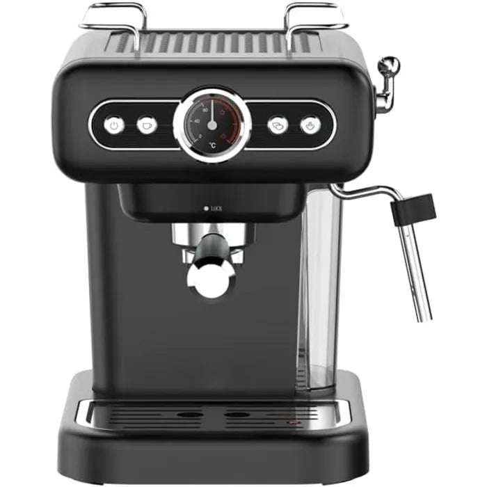 مكينة إسبرسو LePresso RetroBarista بتصميم ريترو مع مقياس ضغط وفوهة بخار حليب