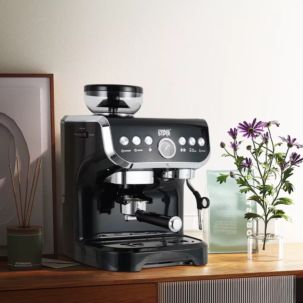 ماكينة إسبريسو Winning Star ST-9707 بمطحنة مدمجة