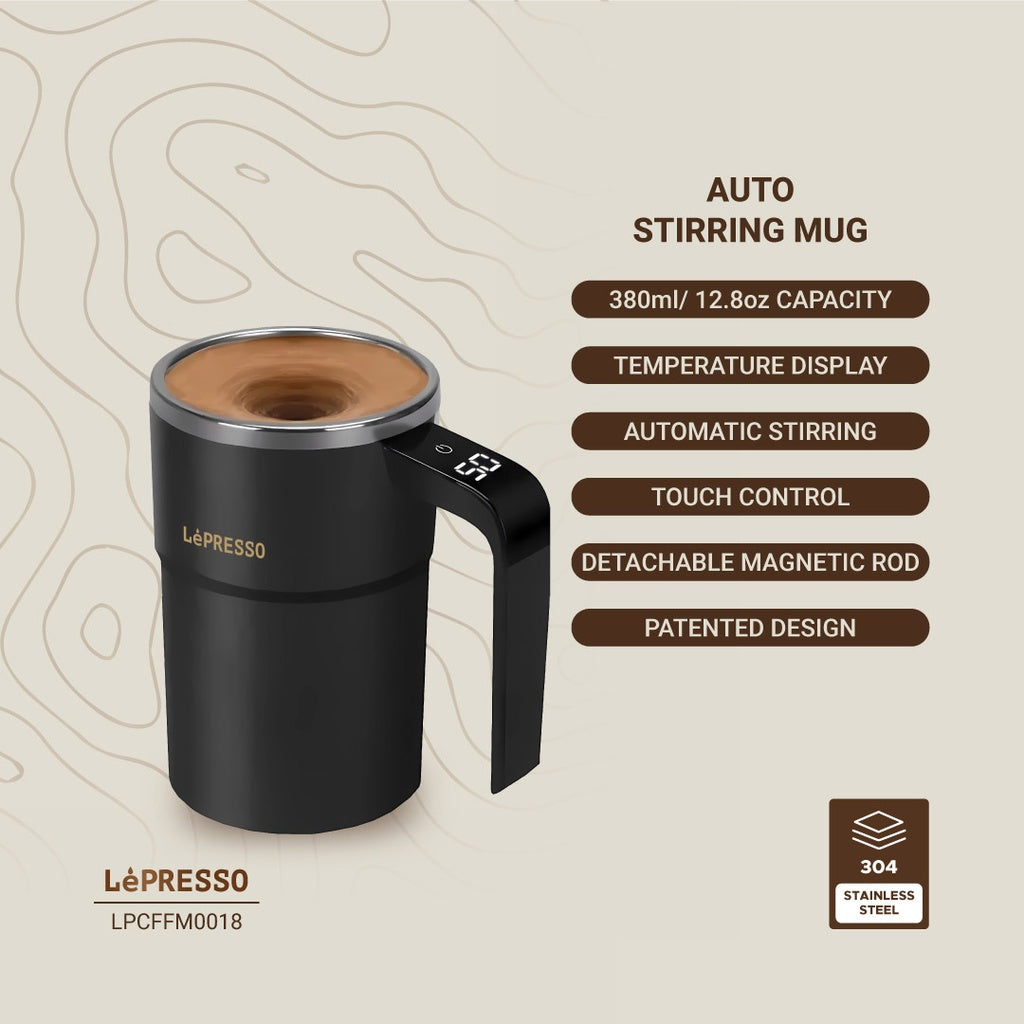 كوب ليبريسو StirMagic ذاتي التحريك المغناطيسي 380 مل - أسود