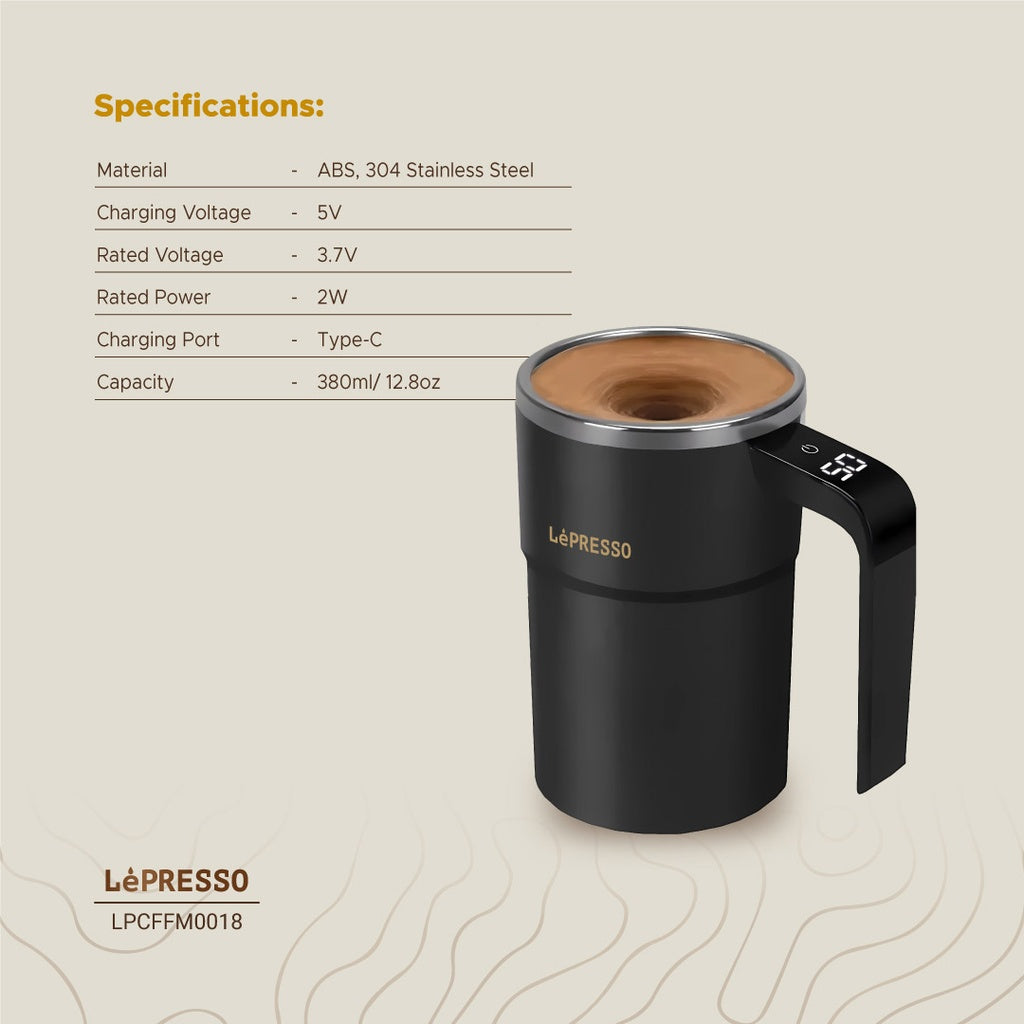 كوب ليبريسو StirMagic ذاتي التحريك المغناطيسي 380 مل - أسود