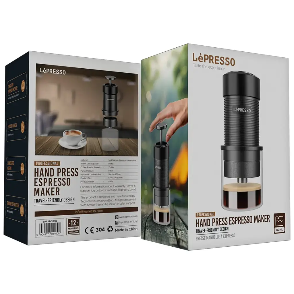 ليبريسو Pressione | صانعة إسبريسو يدوية بضغط 9 بار | ألمنيوم وفولاذ 304 | SKU: 1606