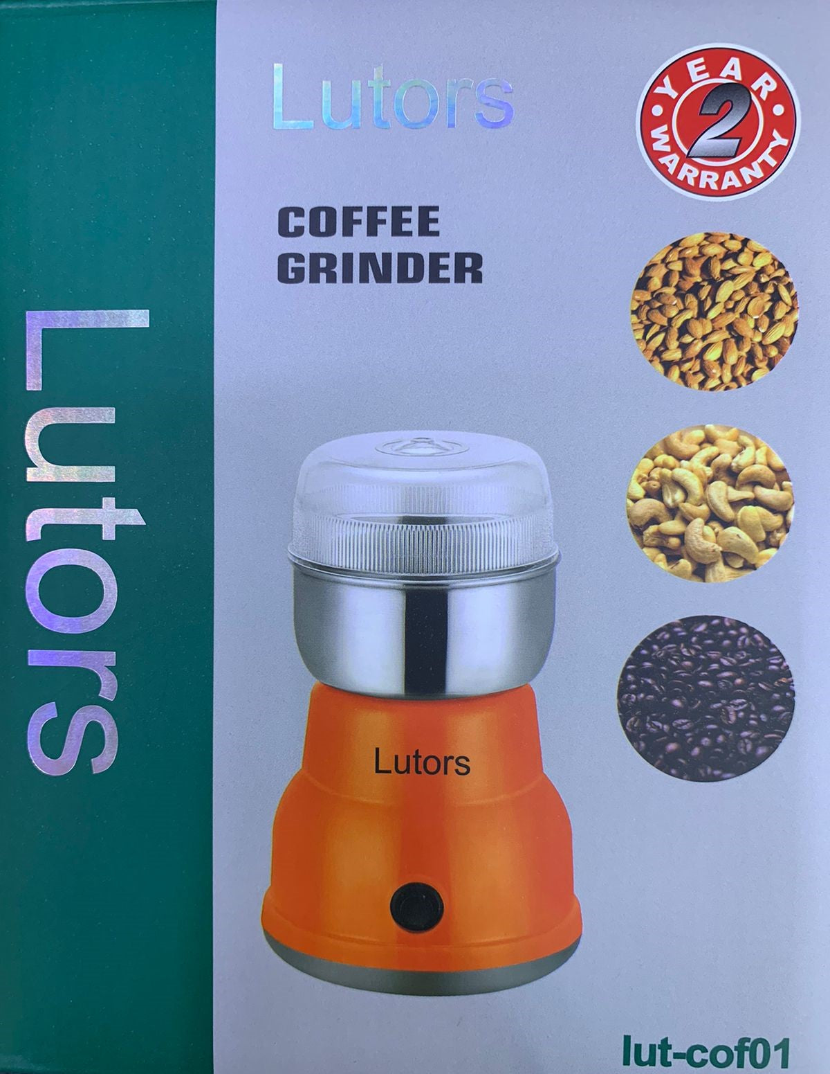 مطحنة قهوة وبهارات صغيرة 150 وات من Lutors بشفرات فولاذية