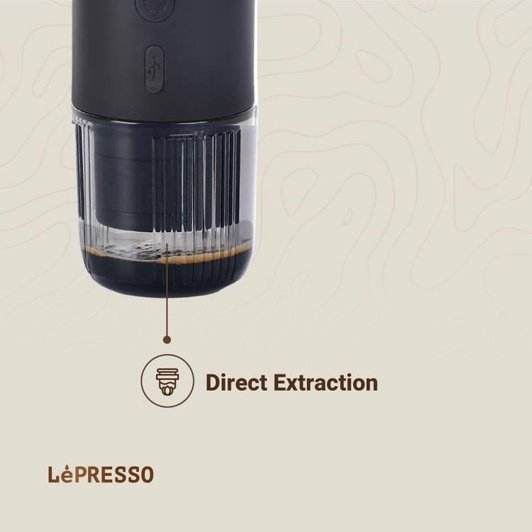 ماكينة إسبريسو محمولة من الفولاذ المقاوم للصدأ من LePresso