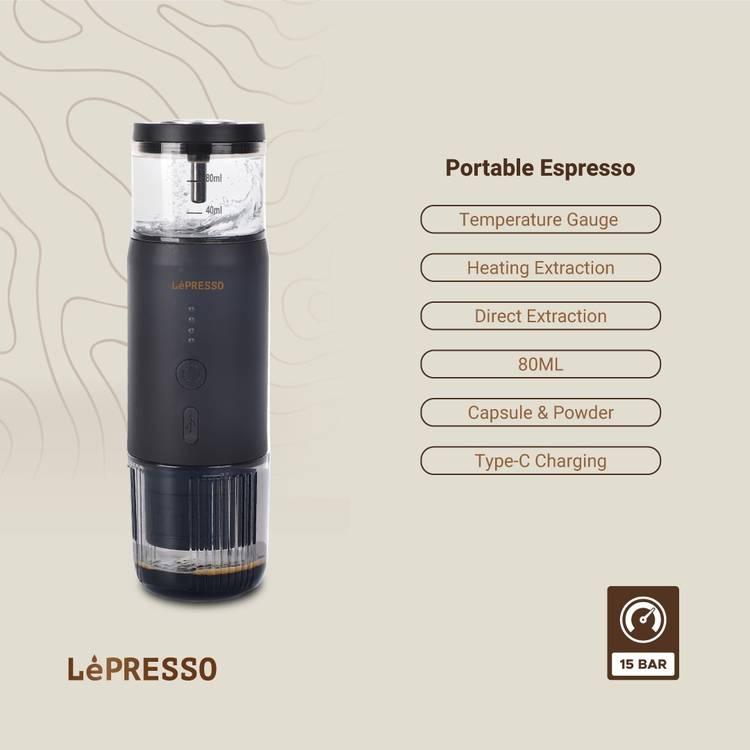 ماكينة إسبريسو محمولة من الفولاذ المقاوم للصدأ من LePresso