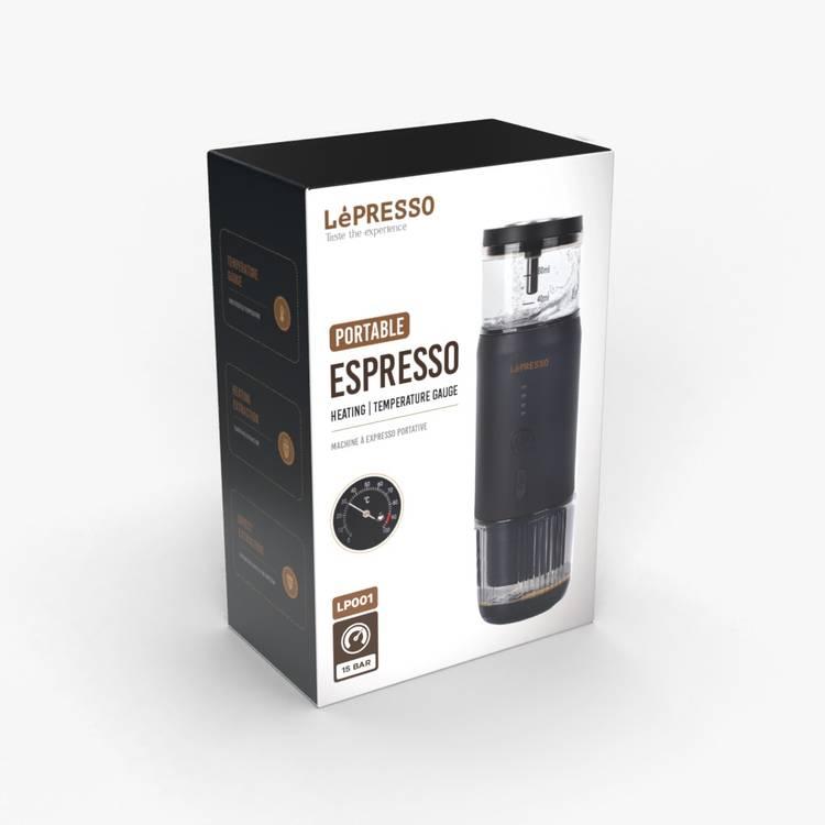 ماكينة إسبريسو محمولة من الفولاذ المقاوم للصدأ من LePresso
