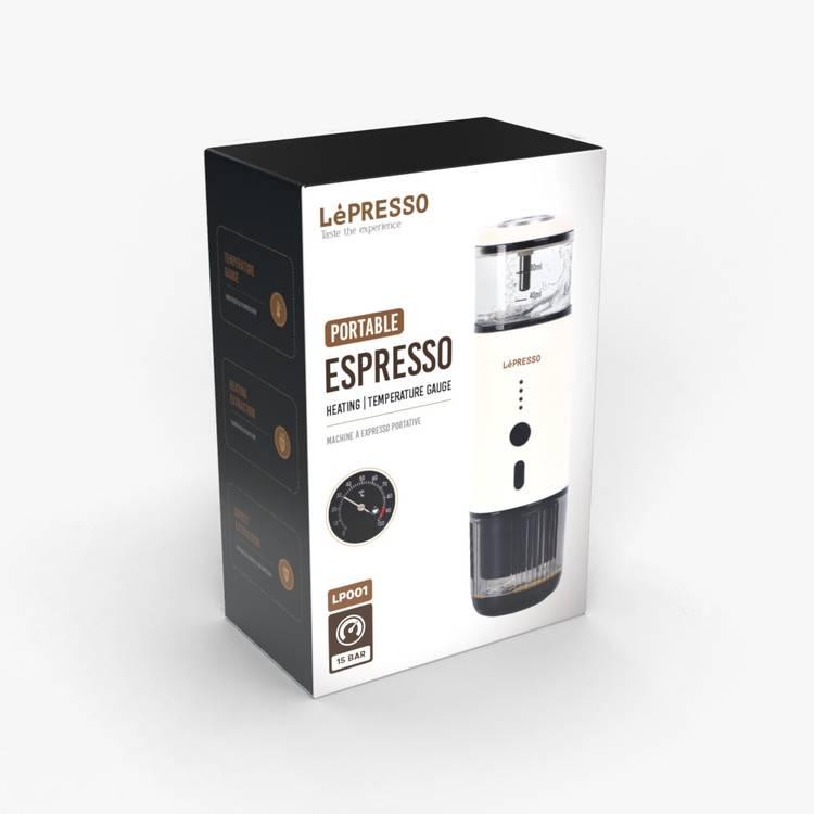 ماكينة إسبريسو محمولة من الفولاذ المقاوم للصدأ من LePresso